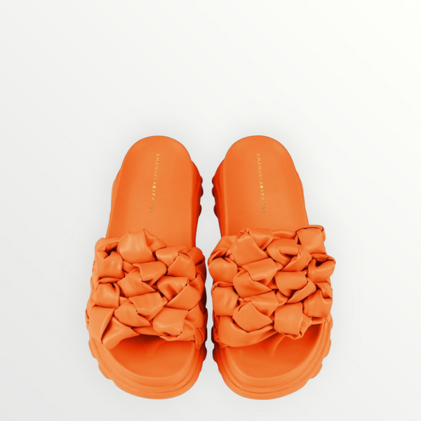 EMANUELA BIFFOLI -  SS23 Ciabatta Fiore Arancione