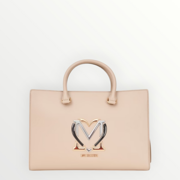 LOVE MOSCHINO - Borsa D.Manico Maxi Logo Crema