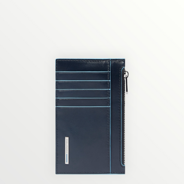 PIQUADRO B2 P.Carte Zip Blu2