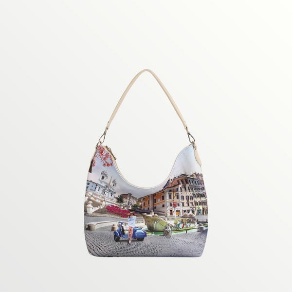 YNOT MILANO Borsa Sacca Yes Bag Stampa Città Vacanza Romana