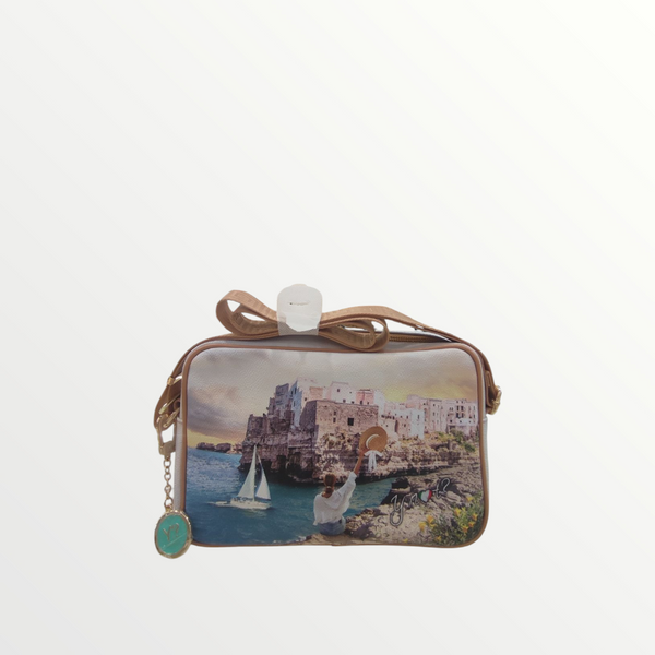 YNOT MILANO Borsa Shopping Medium Yes Bag Stampa Città Polignano Coast