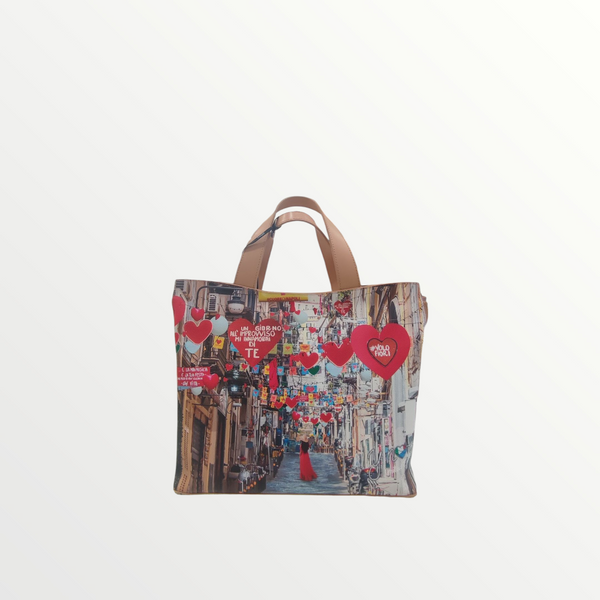 YNOT MILANO Borsa Tote Large Yes Bag Stampa Città Napoli San Valentino