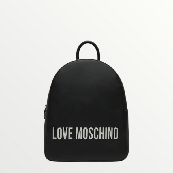 LOVE MOSCHINO - Zaino Donna Pelle Nero Logo Nickel