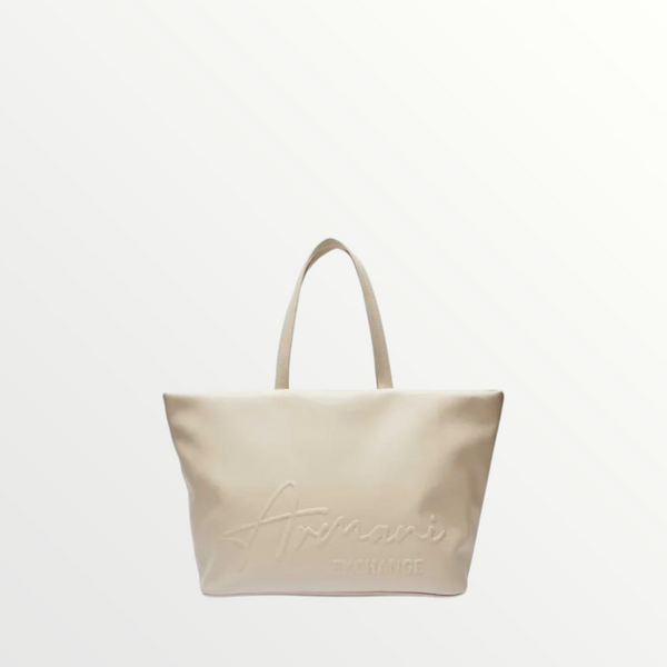 ARMANI EXCHANGE - Borsa Shopper Puffy Donna White