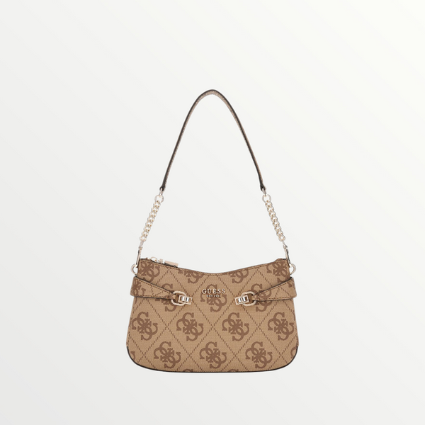 GUESS - Borsa a Spalla Donna Lorelei Latte Logo