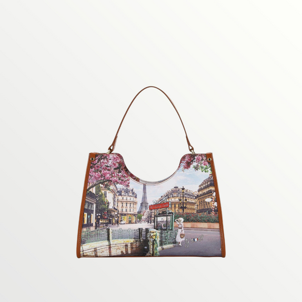 YNOT MILANO Borsa Donna Tote Small Yes Bag Stampa Città Emily in Paris